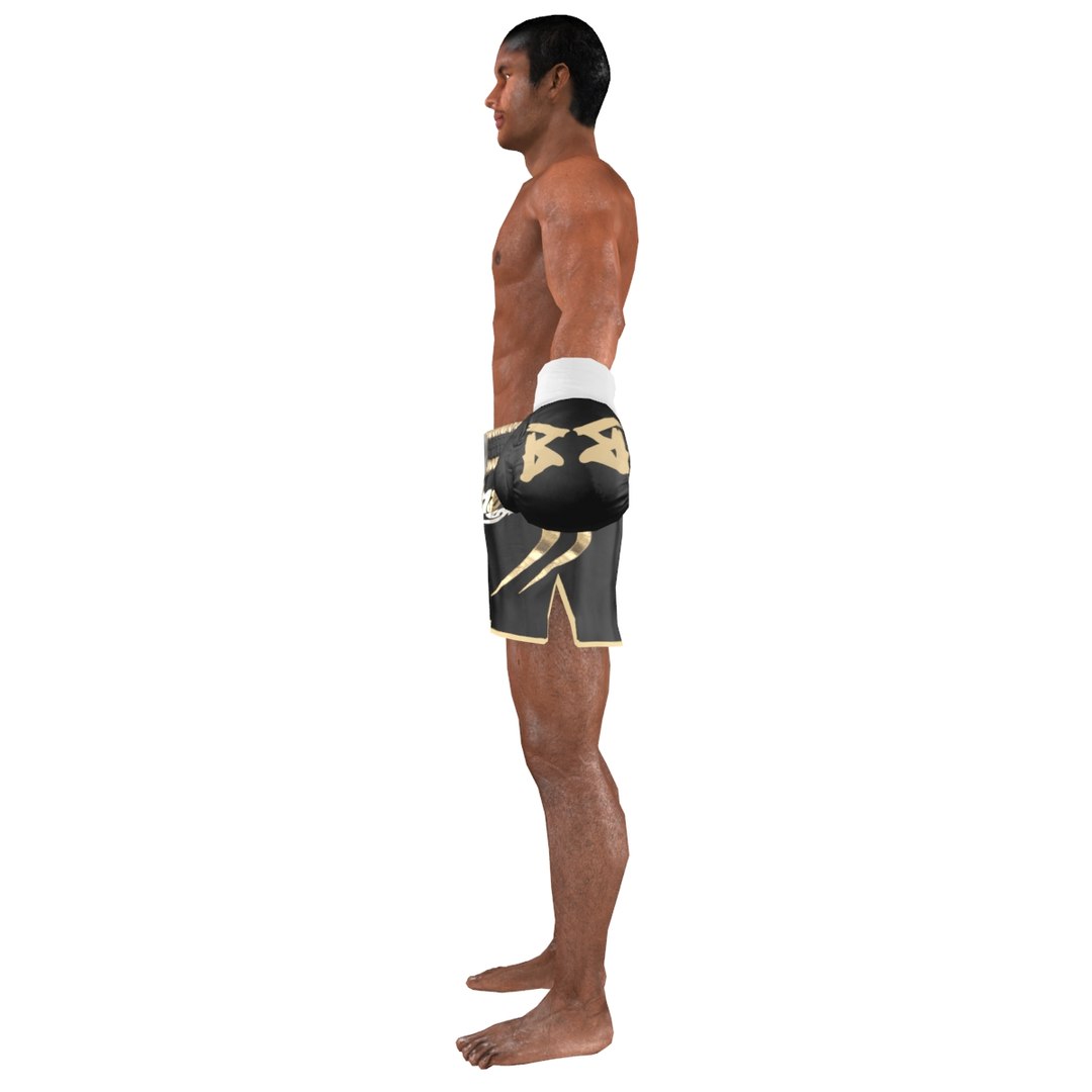 Muay thai fighter 3D model - TurboSquid 1300545