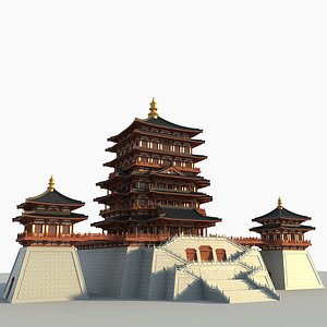 Chinese Ancient City Tower 1 model
