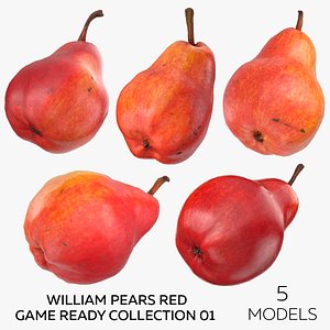 3D William Pears Red Game Ready Collection 01 - 5 models model
