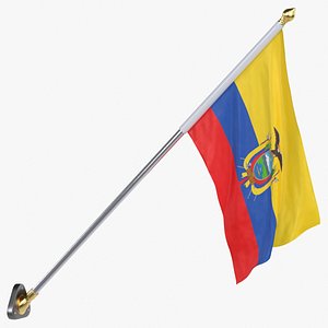 Ecuador Cloth Flag Wall Mount Animated Loop