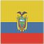 3D Ecuador Cloth Flag Wall Mount Animated Loop model