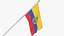 3D Ecuador Cloth Flag Wall Mount Animated Loop model