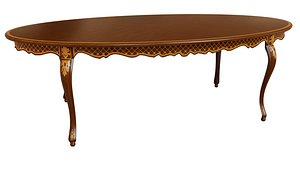 3D classic table inlaid veneer model