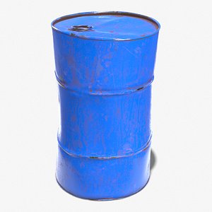 3D model Damaged Crude Oil Barrel PBR