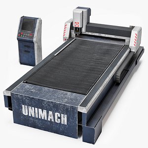 3D model Laser cutting machine metal v2