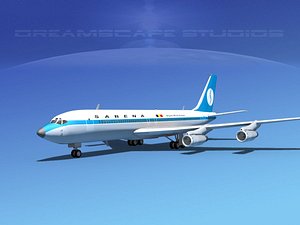 3d model 707-320 airlines boeing 707