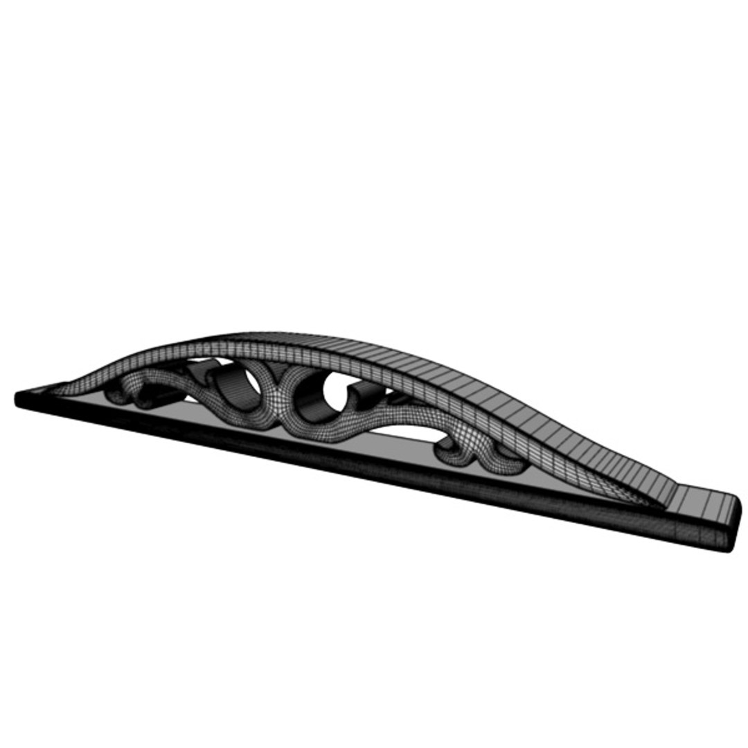 3d model decorative window header