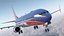 3D Southwest Airlines Boeing 737-900 with Cabin and Doors Rigged for Maya