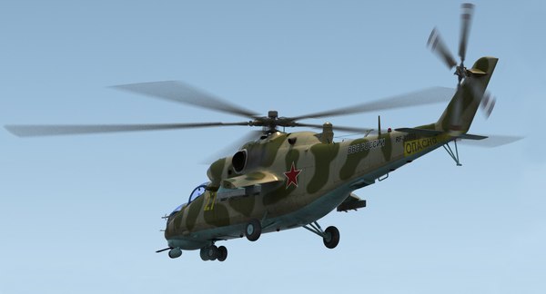 Russian Helicopter Mi-35m 3d Model