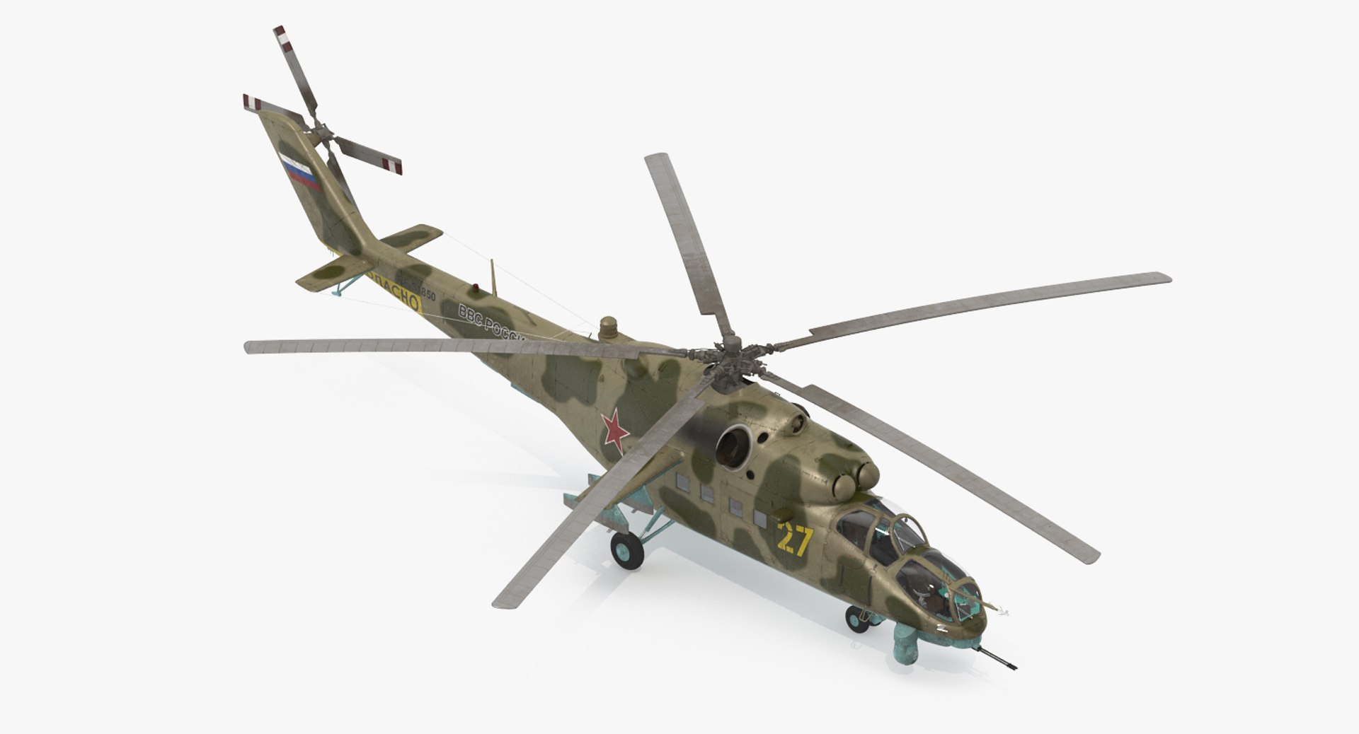 russian helicopter mi-35m 3d model