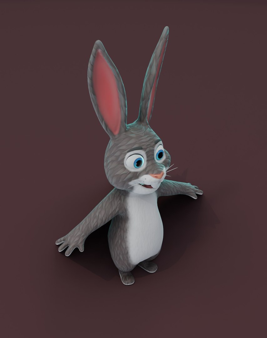 Cartoon Rabbit Animated 3D Model 3D - TurboSquid 1736539