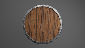 Wooden Shield 3D model