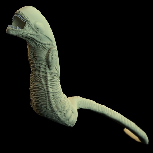 rigged xenomorph facehugger alien 3d max