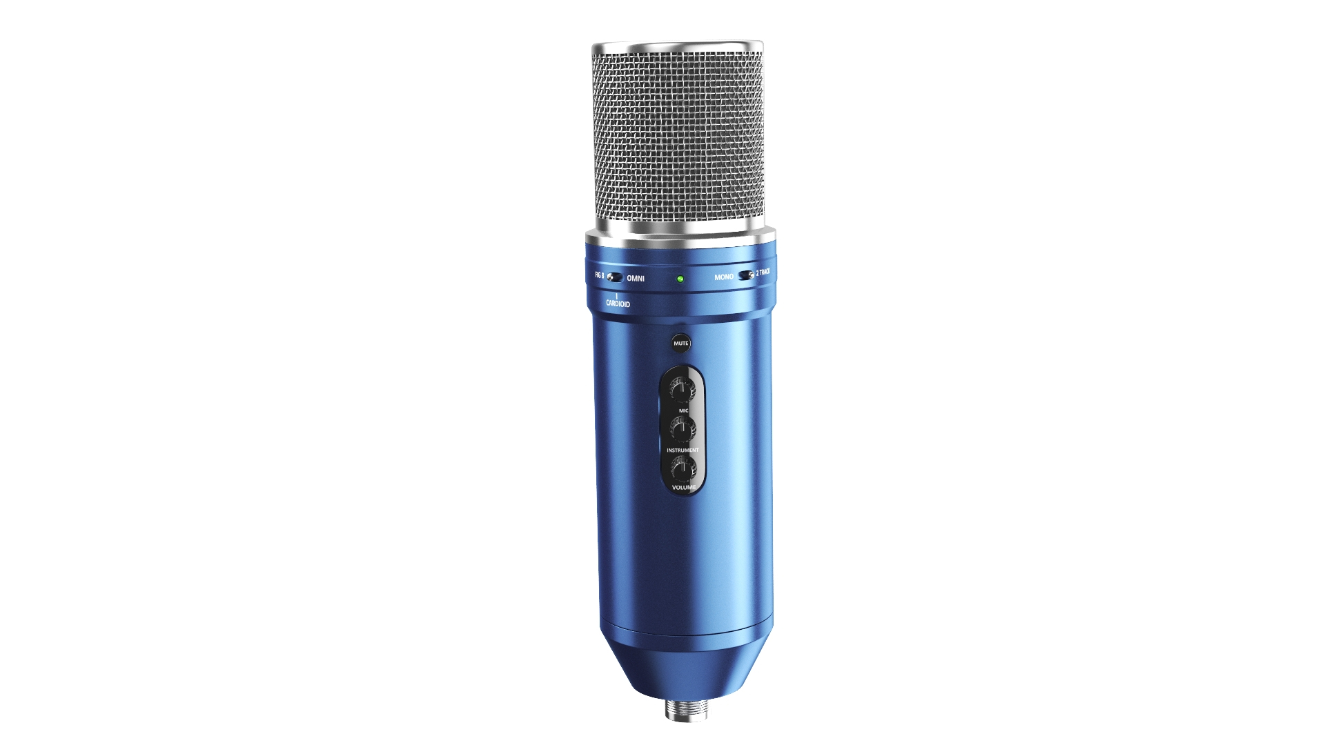 3D Condenser Microphone Blue - TurboSquid 1820892