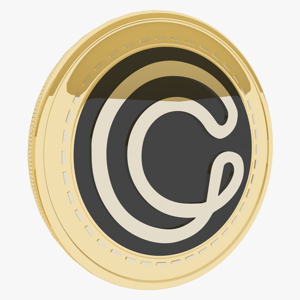 3D Cybermiles Cryptocurrency Gold Coin