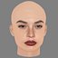Sabrina Claudio Head - No Hair - Low poly head for game