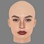Sabrina Claudio Head - No Hair - Low poly head for game