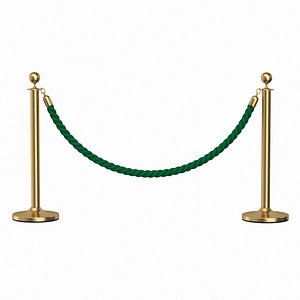 Barrier Poles Golden and Green model