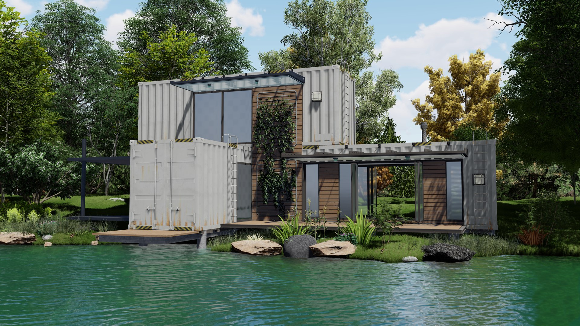 3D Container Building - TurboSquid 2084929