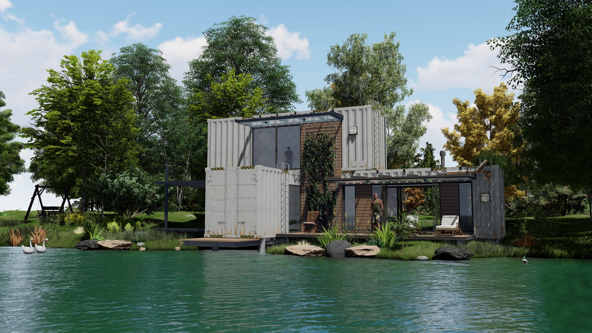 3D Container Building - TurboSquid 2084929