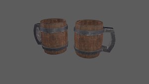 3D model Wood beer stein
