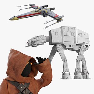 3D Star Wars Universe Rigged For Cinema Collection model