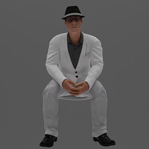 character male rigged 3D model