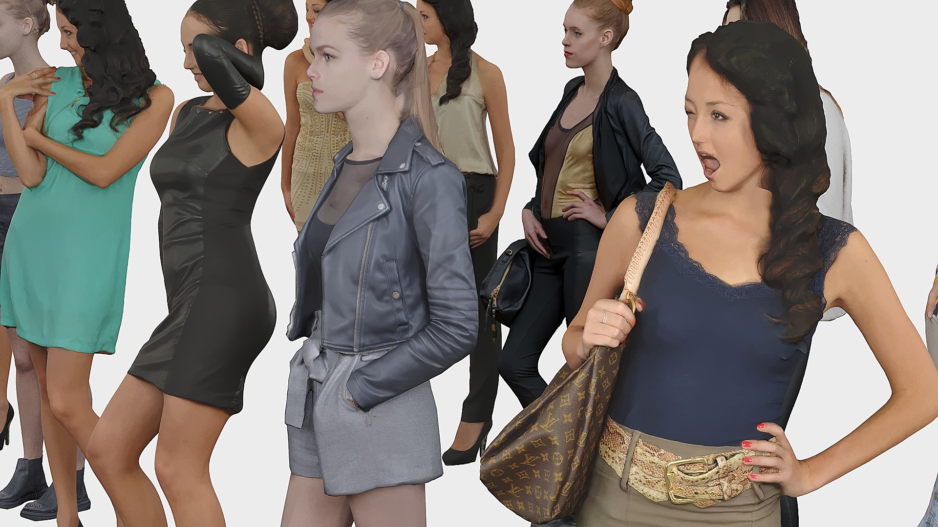 A Collection Of Women In Random Poses 2 3D Model - TurboSquid 2415702