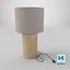 Lámpara de mesa elegante con pantalla de tela