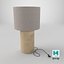 Lámpara de mesa elegante con pantalla de tela