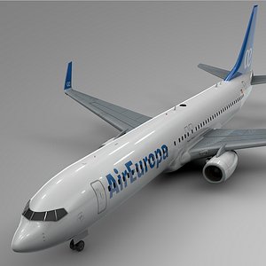 3D air europa boeing 737-800 model