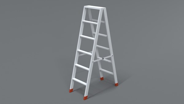 3D Low Poly Cartoon Aluminium Ladder