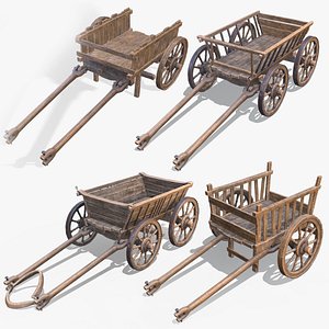 Medieval Cart collection 3D model