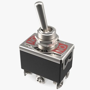 3D heavy duty dpdt toggle switch model