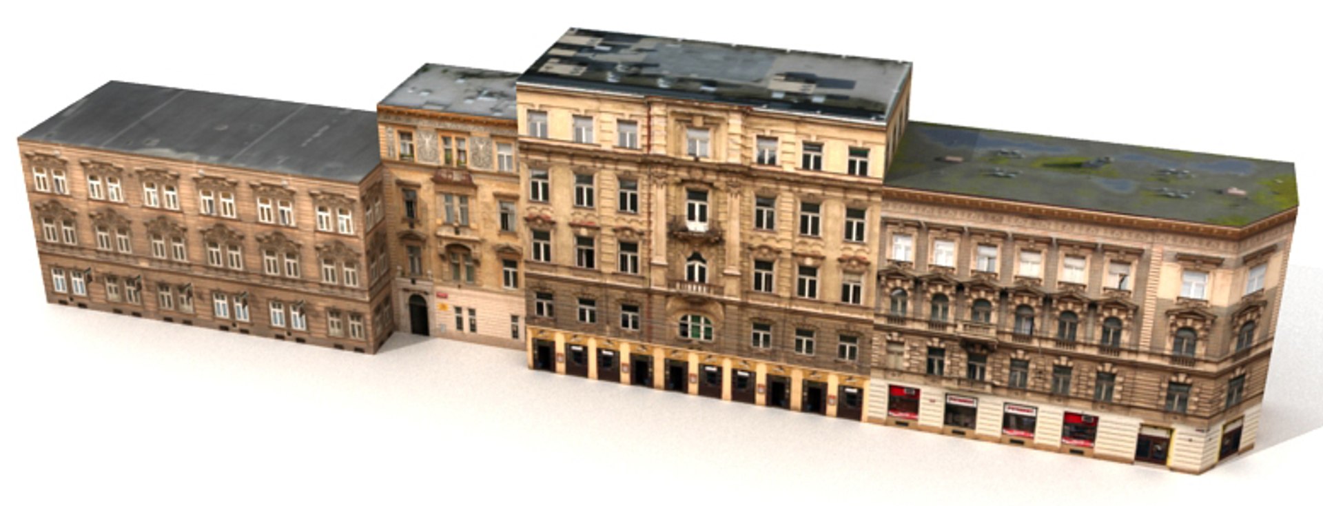 Historical Buildings 3d Model