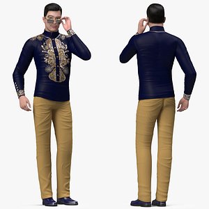 Asian Man Fashionable Style Rigged for Cinema 4D 3D model