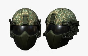 3D helmet sci fi model