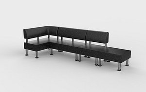 3D Lounge Bench 3D model model
