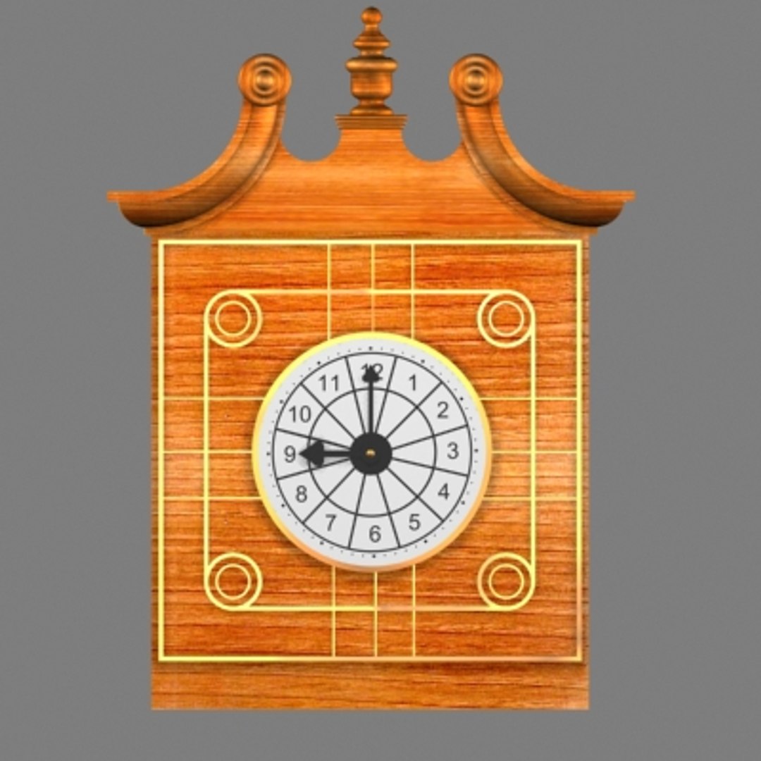 3d Furniture Wall Clock Model