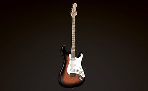 guitar fender stratocaster 3D model