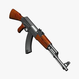 ak47 assault rifle 3d model