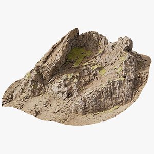 Cliff Mountain Peak Scan 3D