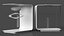 Empty Rectangular White Aquarium