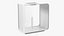 Empty Rectangular White Aquarium