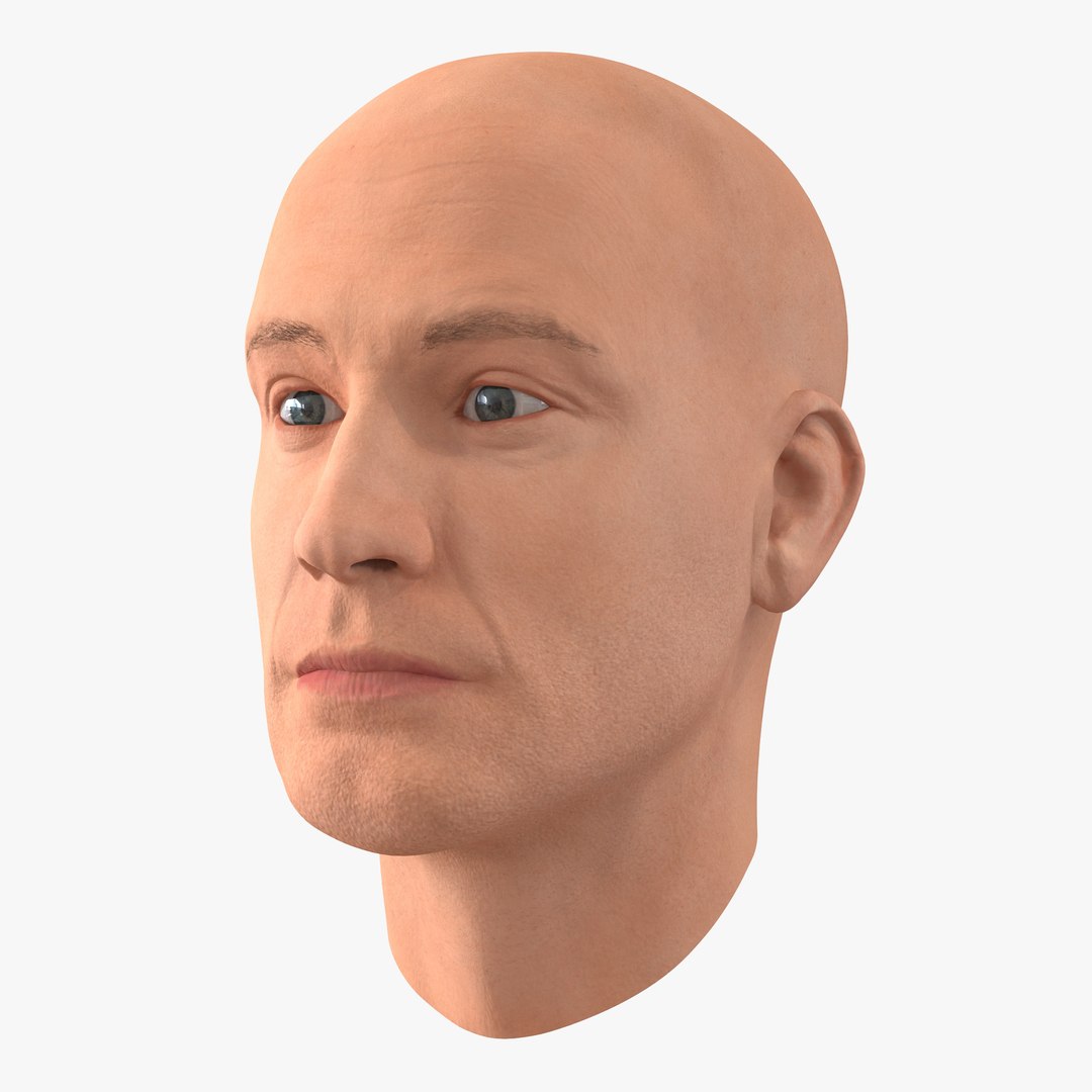 Male Head 4 3D model preview