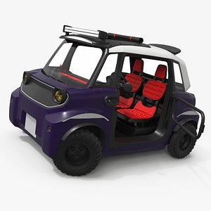 Adventure Compact City Vehicle Purple Rigged for Cinema 4D