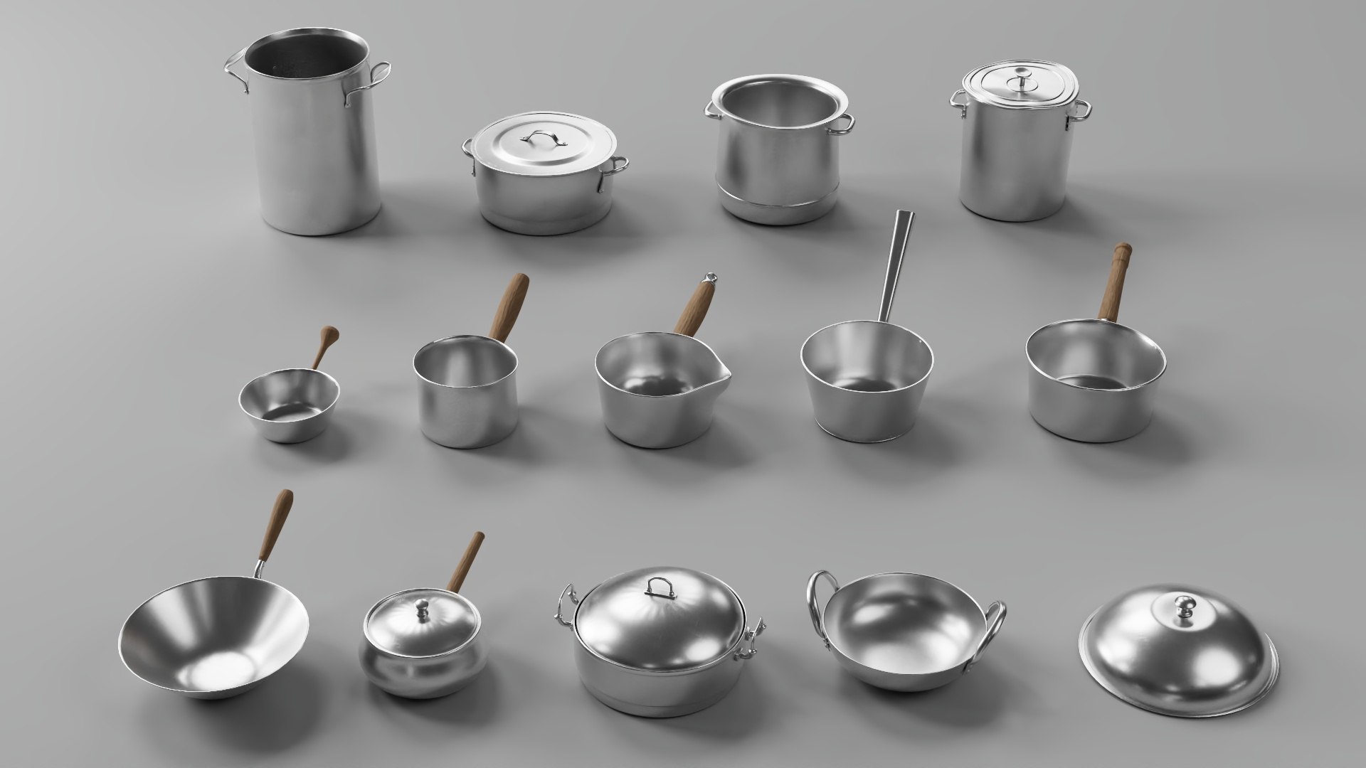 Pots And Pans 3D Model - TurboSquid 2242620