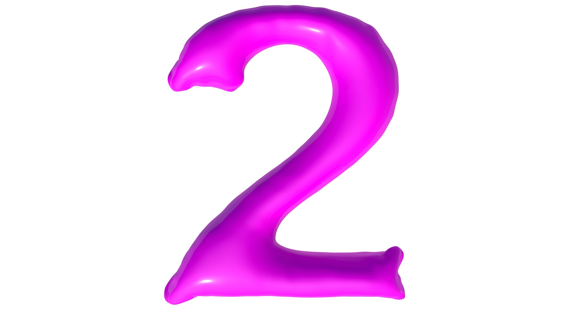 3D Balloon Number 2 Model - TurboSquid 1810046