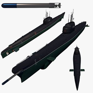 soviet submarine 3d c4d