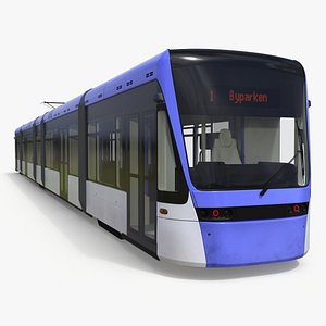 Express Tram Blue 3D model